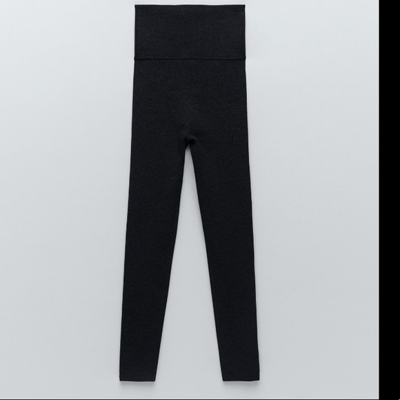 NWOT ZARA wool blend buttoned leggings - Picture 5 of 7
